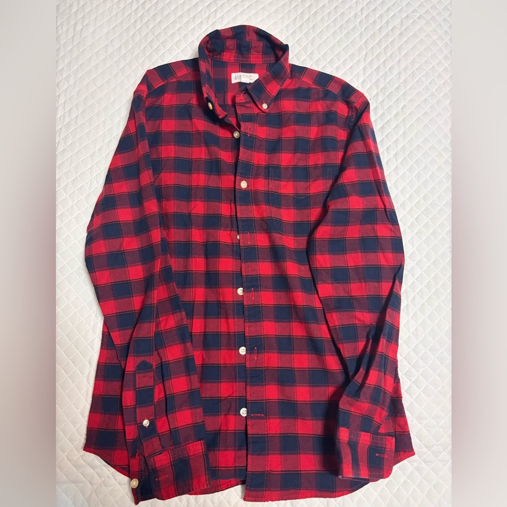 Gap poplin print shirt NWOT